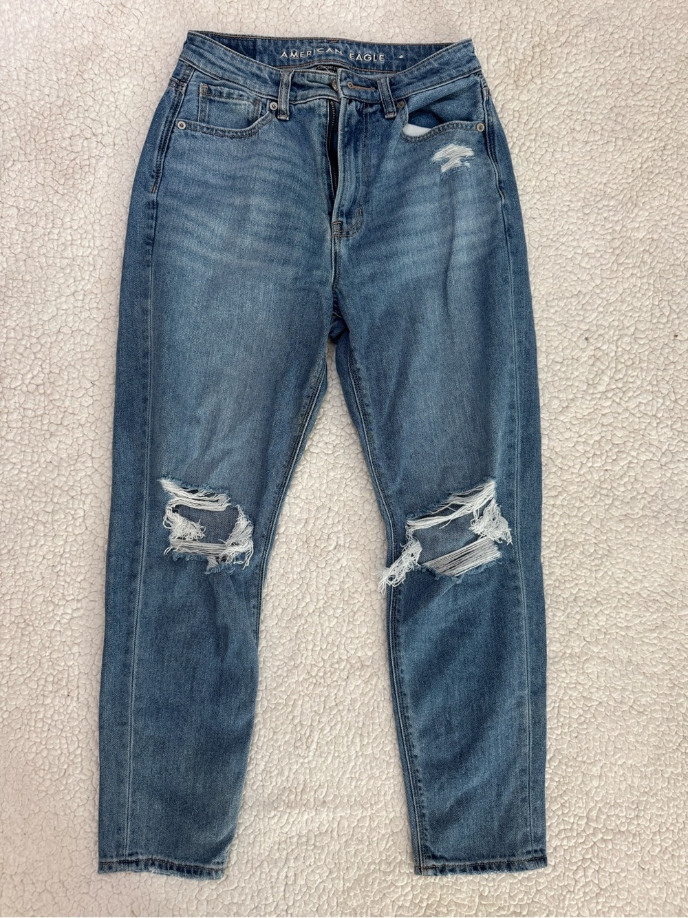 American Eagle Outfitters Blue Distressed Boyfriend Jeans